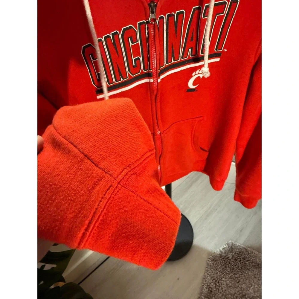 Pro Edge Cincinnati Bearcats Youth Red Full Zip Hoodie‎ Sweatshirt Large 12/14
